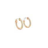 14k Rose Gold 1.10ct H VS2 Round Diamond Hoop Earrings